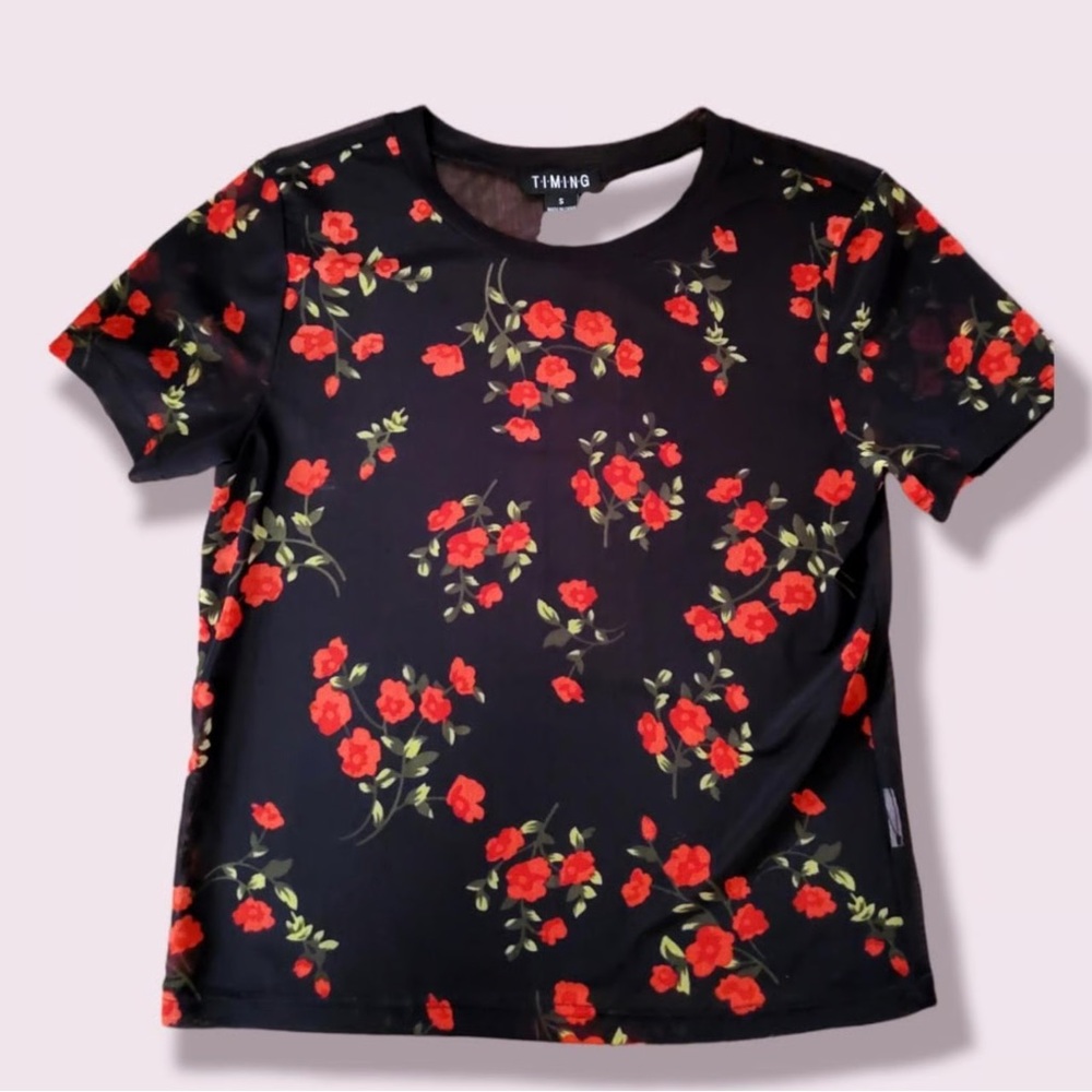Sheer Floral Top